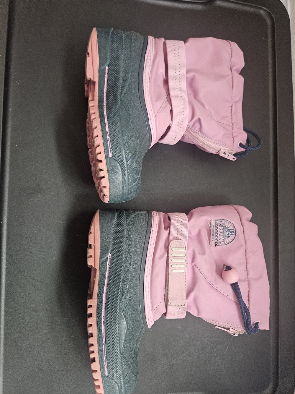 Buster Brown Pink and Black Kids Snow Boots